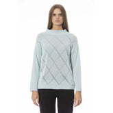 Baldinini Trend Light Blue Wool Women Sweater - M - Sweaters