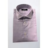 Baldinini Trend Purple Cotton Men Shirt