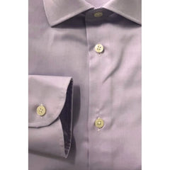 Baldinini Trend Purple Cotton Men Shirt