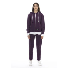 Baldinini Trend Purple Cotton Women’s Sweater - XXL - Hoodies