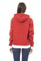 Baldinini Trend Red Cotton Women Hoodie - Hoodies