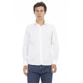 Baldinini Trend White Cotton Long Sleeve T-Shirt