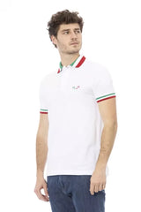 Baldinini Trend White Cotton Men Polo Shirt - Polos