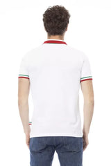 Baldinini Trend White Cotton Men Polo Shirt - Polos