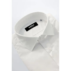 Baldinini Trend White Cotton Men Shirt