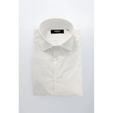 Baldinini Trend White Cotton Men Shirt