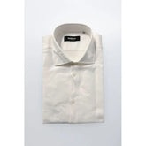 Baldinini Trend White Cotton Men Shirt