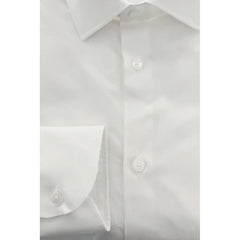 Baldinini Trend White Cotton Men Shirt - Shirts
