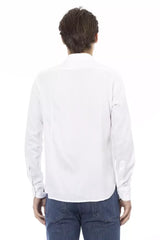 Baldinini Trend White Cotton Men Shirt - XL - Shirts