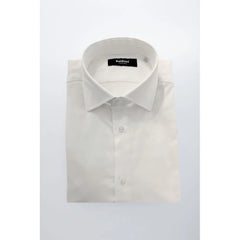 Baldinini Trend White Cotton Men’s Shirt