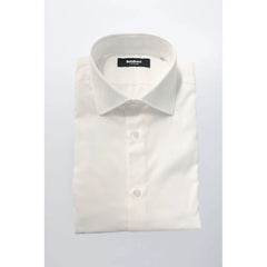 Baldinini Trend White Cotton Men’s Shirt