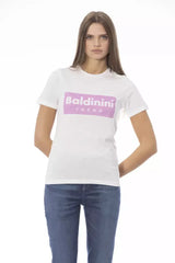 Baldinini Trend White Cotton Women T-Shirt - T-Shirts