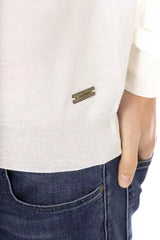 Baldinini Trend White Fabric Men Sweater - Sweaters