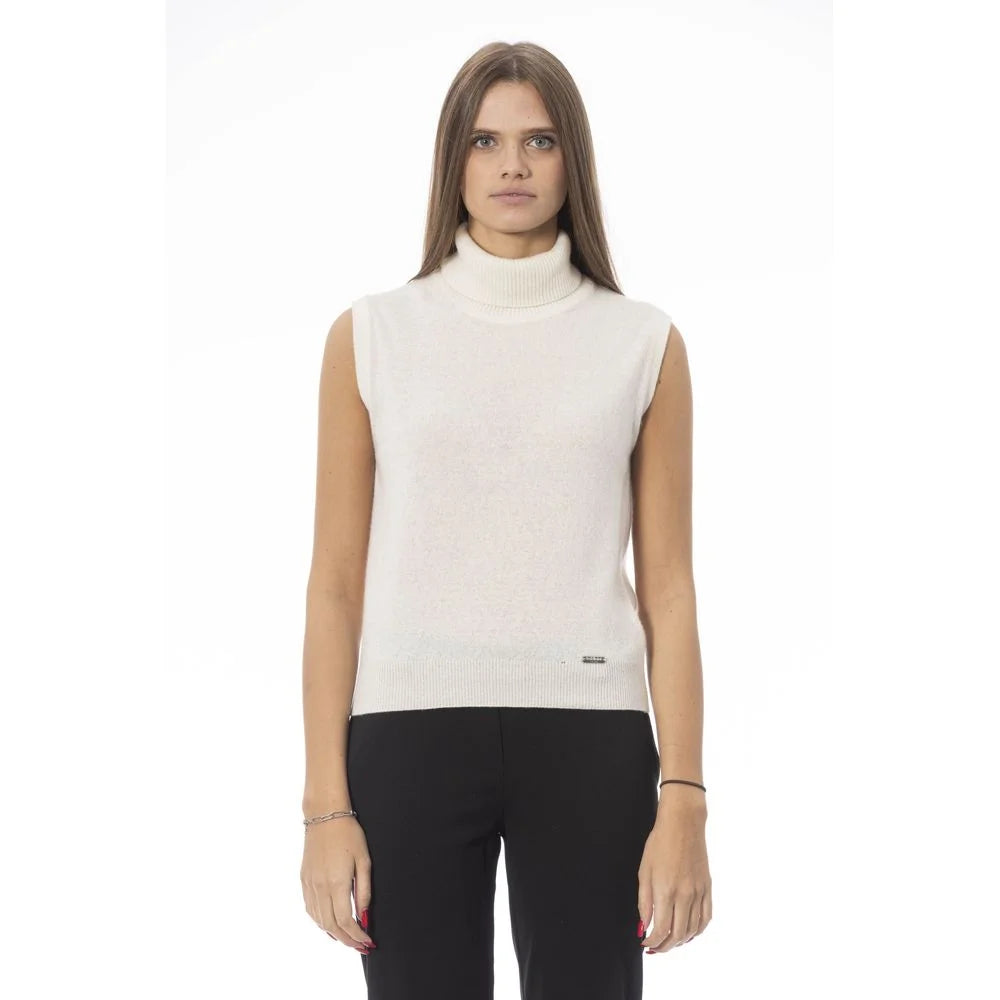 Baldinini Trend White Wool Women Sweater - Sweaters
