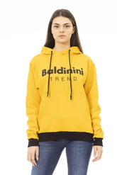 Baldinini Trend Yellow Cotton Women Hoodie - Hoodies