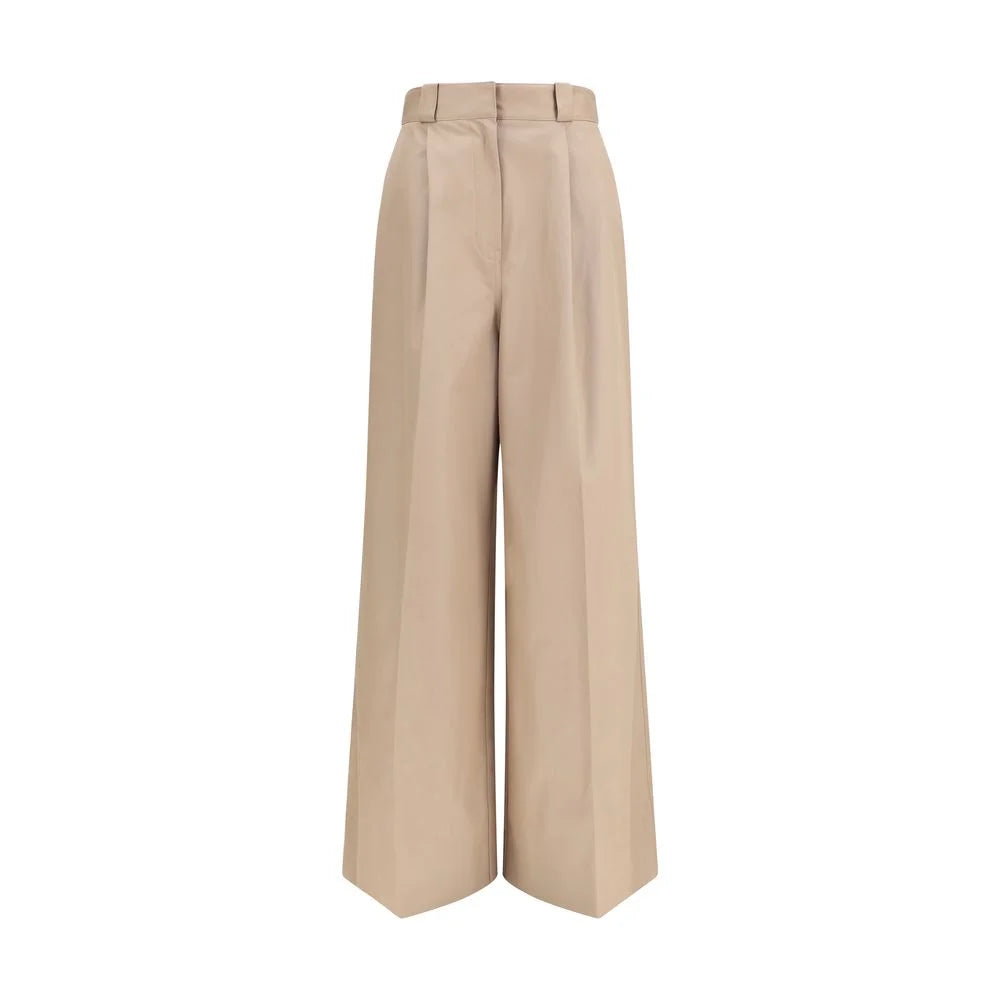 Balenciaga Beige Cotton Flared Pants - IT36 | XS