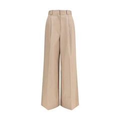 Balenciaga Beige Cotton Flared Pants - IT36 | XS