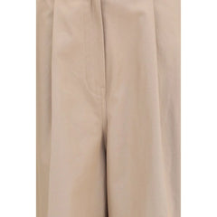 Balenciaga Beige Cotton Flared Pants - IT36 | XS