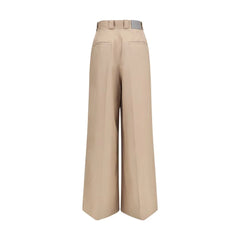 Balenciaga Beige Cotton Flared Pants - IT36 | XS