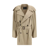 Balenciaga Beige Cotton Trench Coat