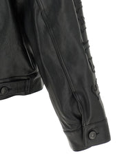 Balenciaga Black Buffalo Leather Leather Jacket - S