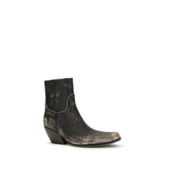 Balenciaga Schwarze Knöchelboots aus Kalbleder Bos Taurus