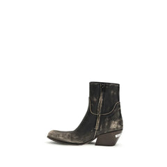 Balenciaga Schwarze Knöchelboots aus Kalbleder Bos Taurus