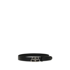 Balenciaga Black Calf Leather Bos Taurus Belt