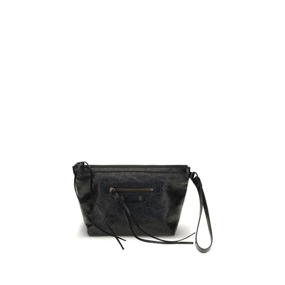 Balenciaga Black Calf Leather Bos Taurus Clutch Bag
