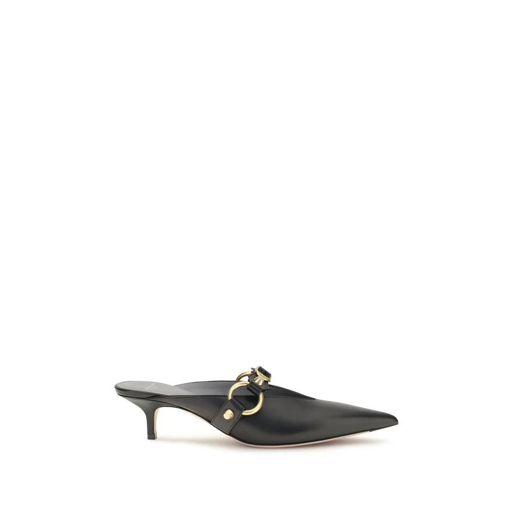 Balenciaga Schwarze Kalbsleder Bos Taurus Mules
