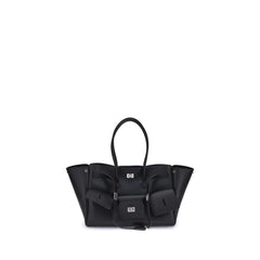Balenciaga Black Calf Leather Bos Taurus Shoulder Bag