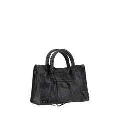 Balenciaga Black Calf Leather Bos Taurus Shoulder Bag