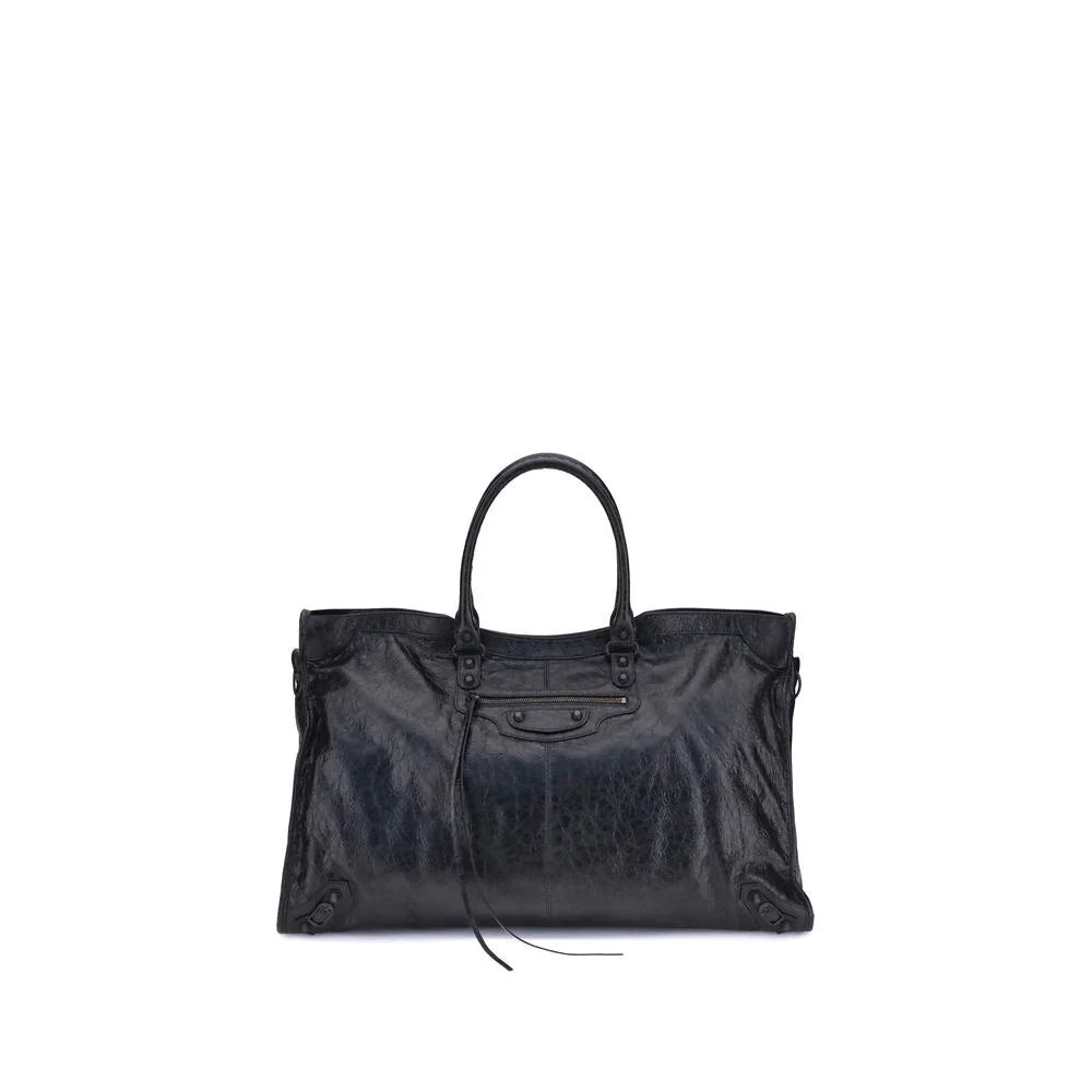 Balenciaga Black Calf Leather Bos Taurus Shoulder Bag