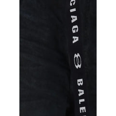 Balenciaga Black Cotton Bermuda Shorts
