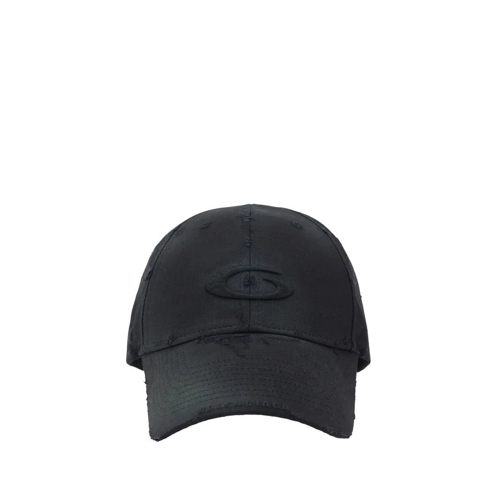 Balenciaga Black Cotton Cap (Baseball Hat) - S