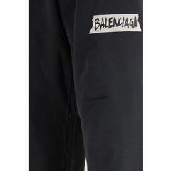 Balenciaga Black Cotton Casual Pants