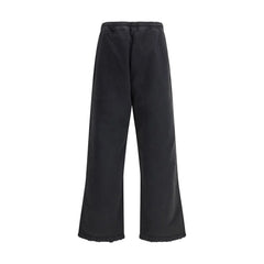 Balenciaga Black Cotton Casual Pants