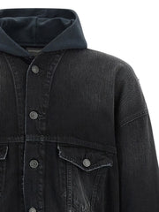 Balenciaga Black Cotton Denim Jacket - M