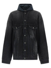 Balenciaga Black Cotton Denim Jacket - M