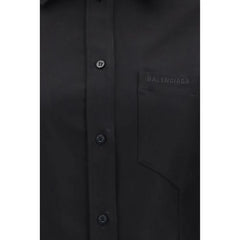 Balenciaga Black Cotton Dress Shirt