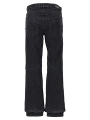 Balenciaga Black Cotton Flared Jeans - 24