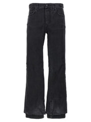 Balenciaga Black Cotton Flared Jeans - 24