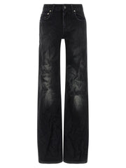 Balenciaga Black Cotton Flared Jeans