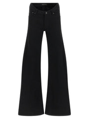 Balenciaga Black Cotton Flared Jeans