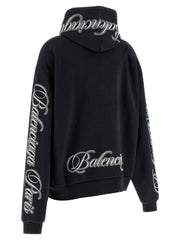 Balenciaga Black Cotton Hoodie