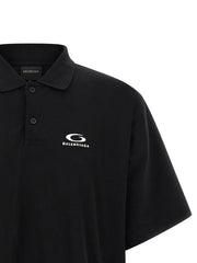 Balenciaga Black Cotton Polo Shirt - M