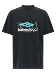 Balenciaga Black Cotton T-Shirt