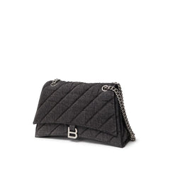 Balenciaga Black Fabric And Leather Shoulder Bag - Shoulder Bags