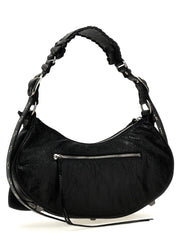 Sac à épaule Balenciaga en peau d'agneau noire