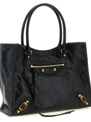 Balenciaga Black Lamb Leather Tote Bag